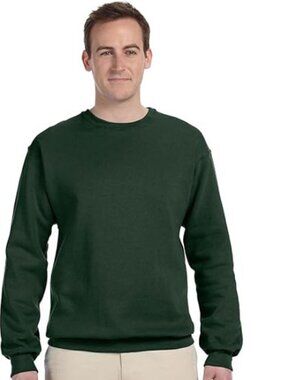 Adult 8 oz., NuBlend® Fleece Crew - FOREST GREEN - 4XL